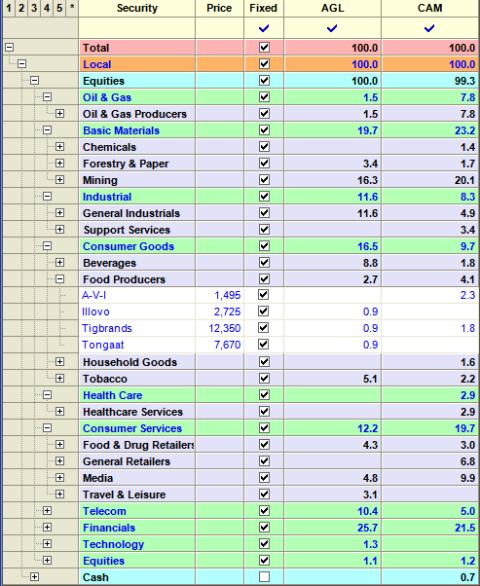 Picture of portfolio holdings with a hierarchy